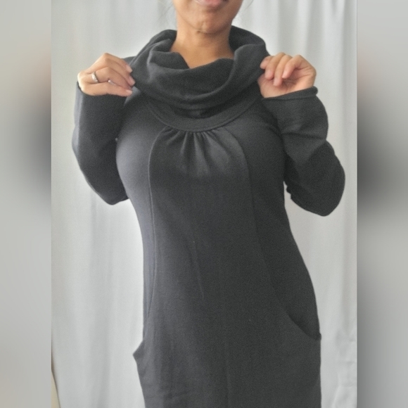 SANDWICH Thick and Soft  Cowl Neck Sweater Tunic Dress with Pockets - Picture 13 of 13